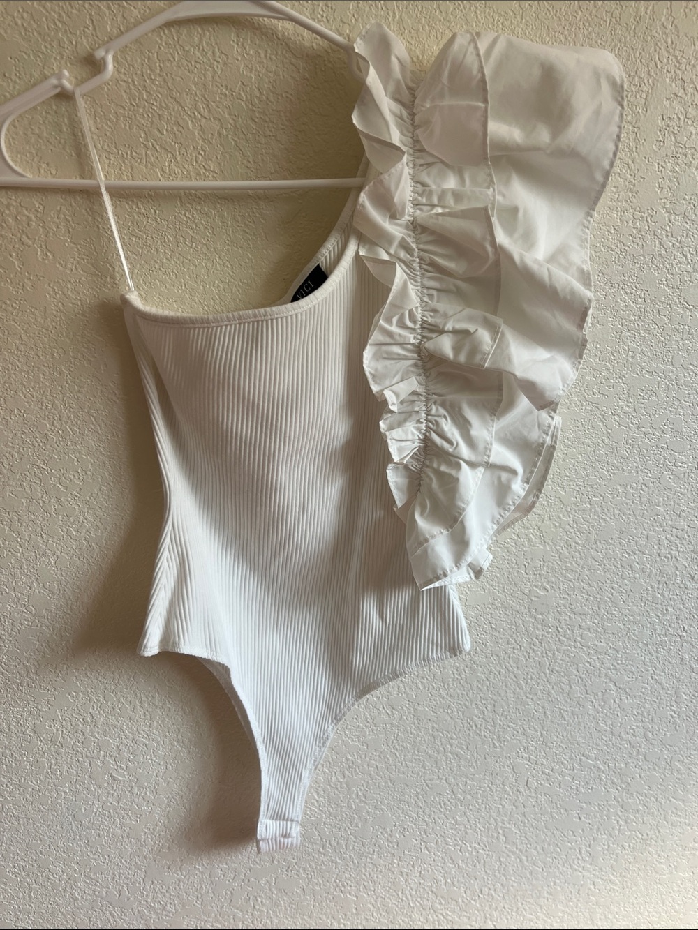 Vici One Shoulder Ruffle Bodysuit
